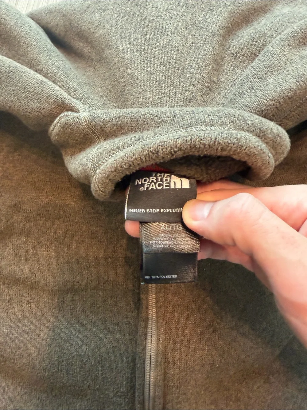 The North Face Men's Brown Full-Zip Fleece Jacket
